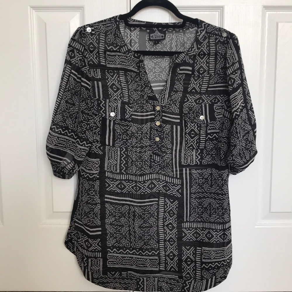 Aztec/tribal print blouse